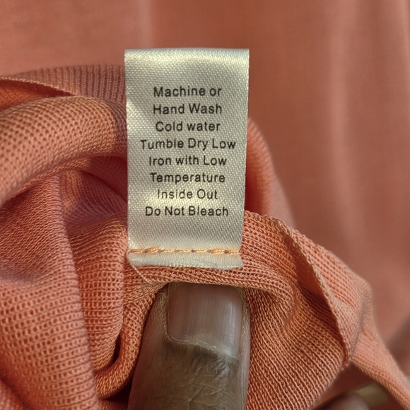 Ming Wang Peach Colored Knit Tank Top Plus Size 2X Office Contemporary Classic - Picture 8 of 8